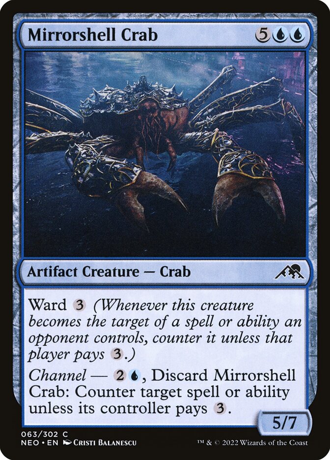 Mirrorshell Crab front