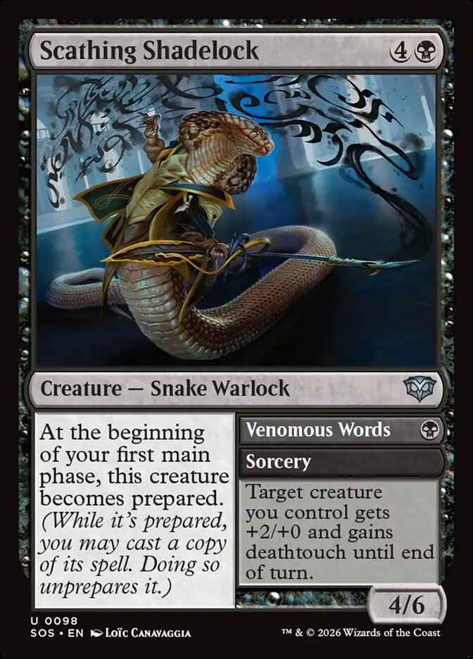 Scathing Shadelock // Venomous Words
