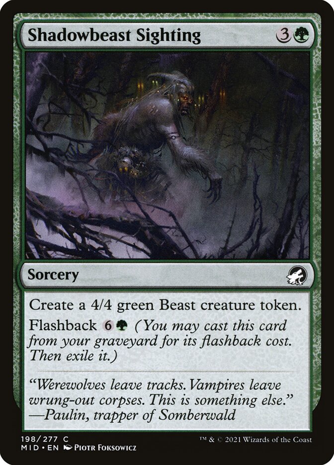 Shadowbeast Sighting front