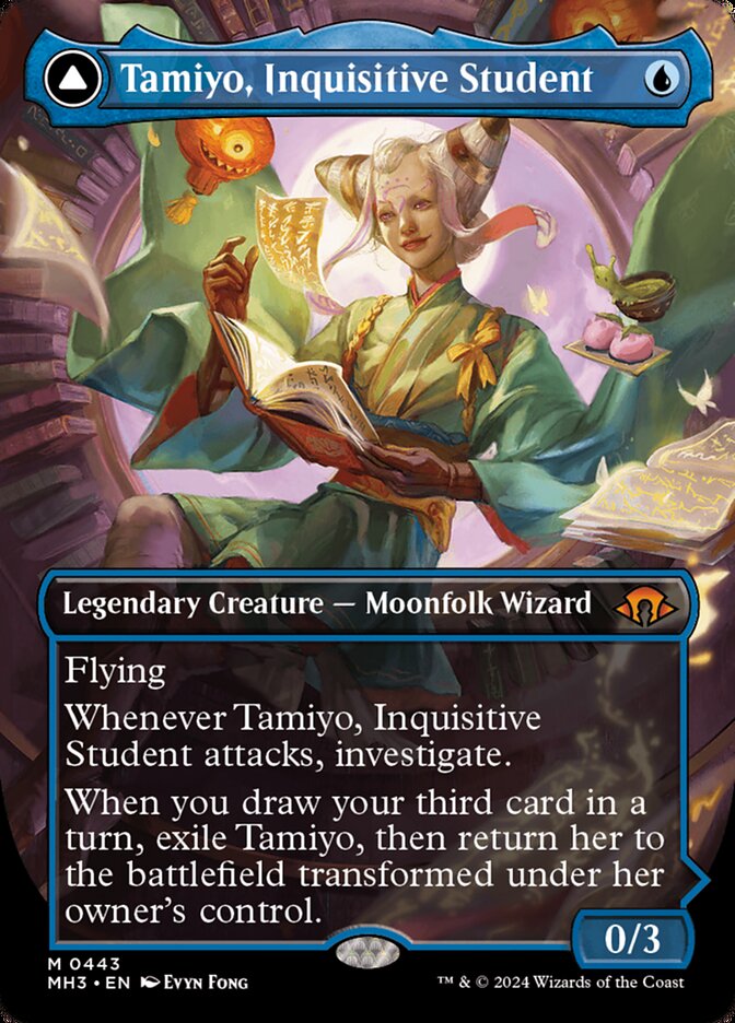 Tamiyo, Inquisitive Student // Tamiyo, Seasoned Scholar front