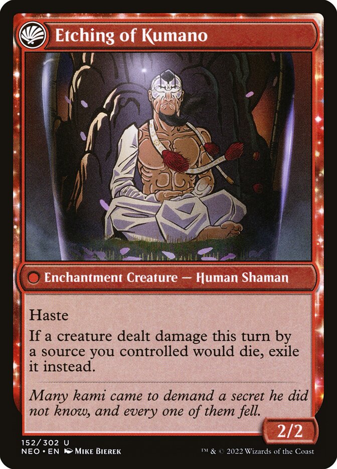 Kumano Faces Kakkazan // Etching of Kumano back