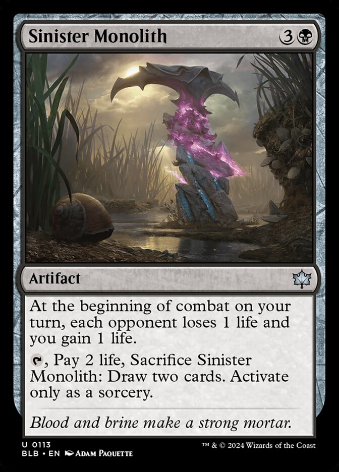 Sinister Monolith front