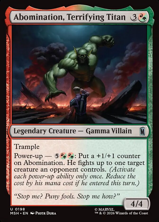 Abomination, Terrifying Titan front