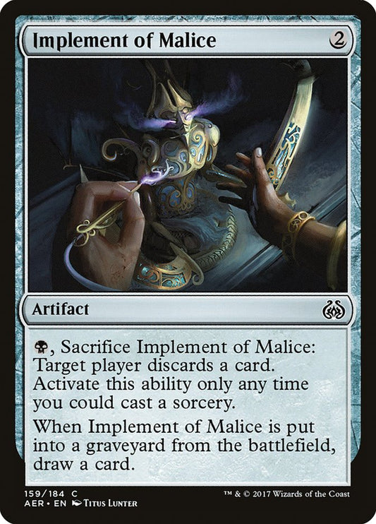 Implement of Malice front