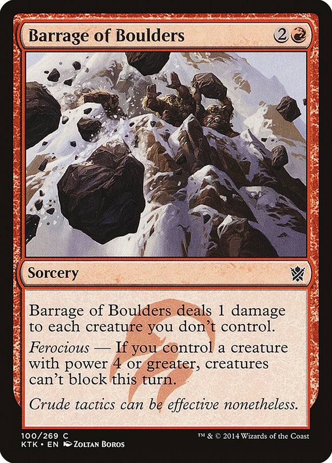 Barrage of Boulders front