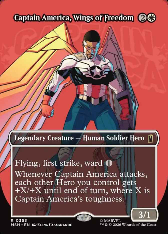 Captain America, Wings of Freedom (Borderless)
