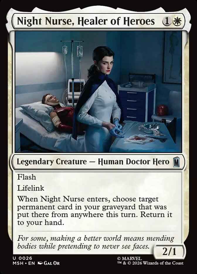 Night Nurse, Healer of Heroes