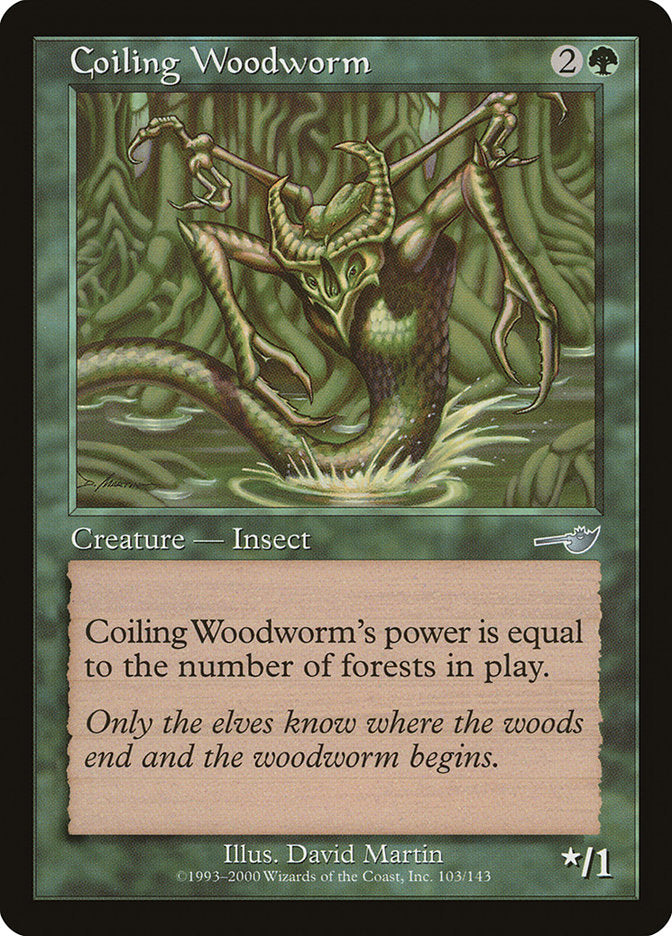 Coiling Woodworm front