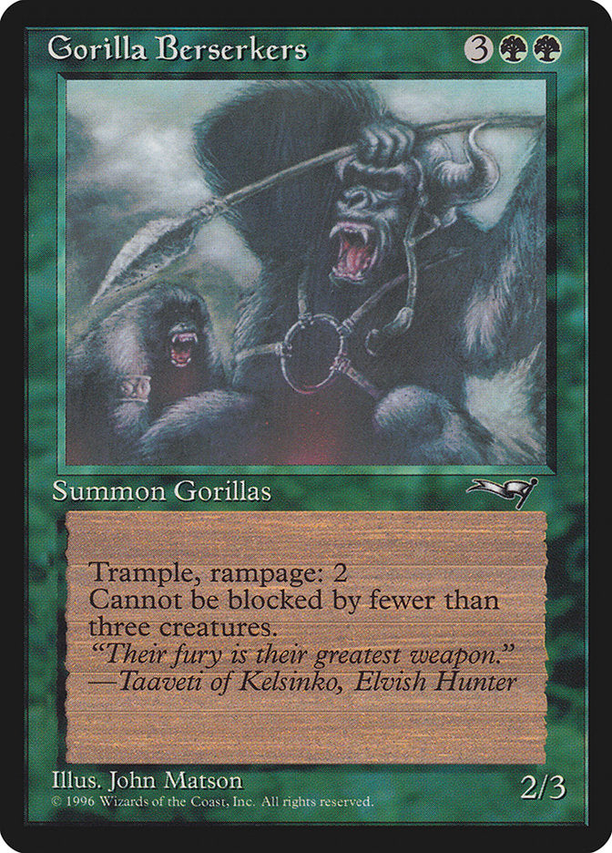 Gorilla Berserkers front