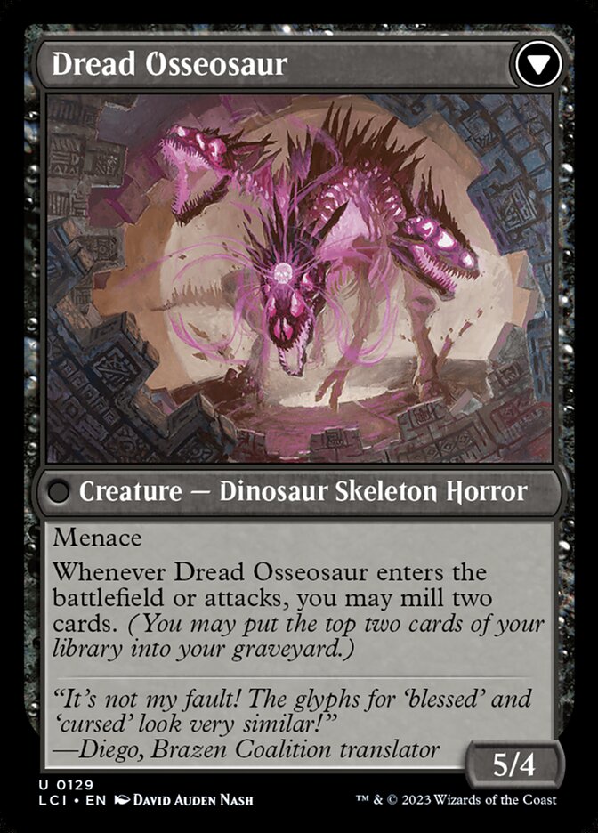 Visage of Dread // Dread Osseosaur back