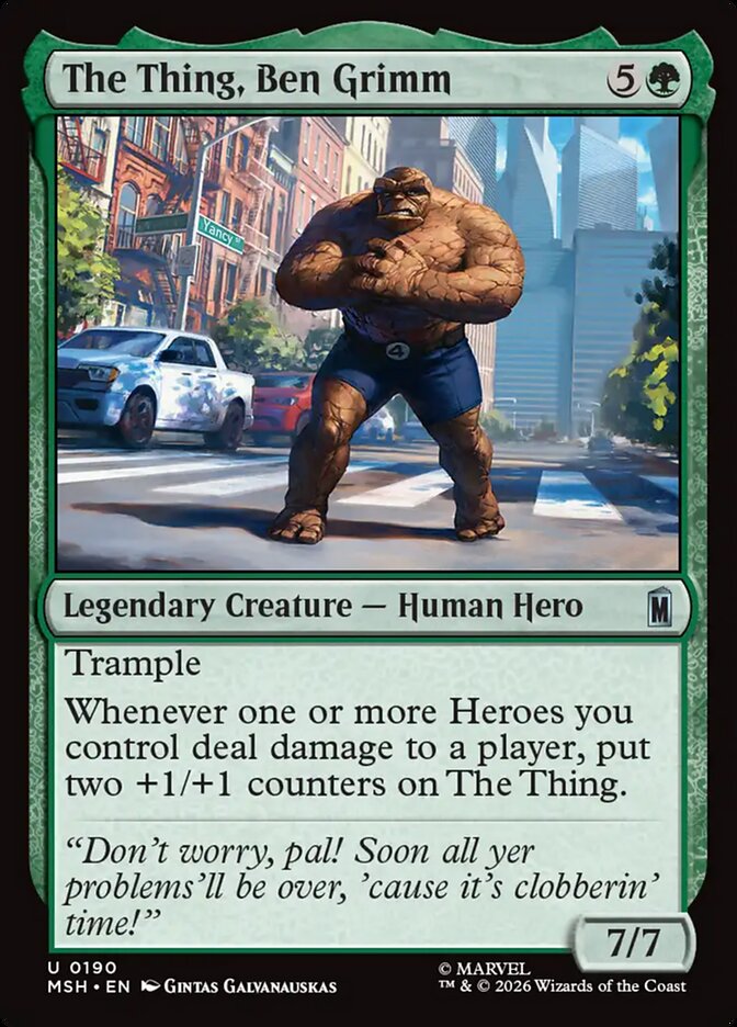 The Thing, Ben Grimm front