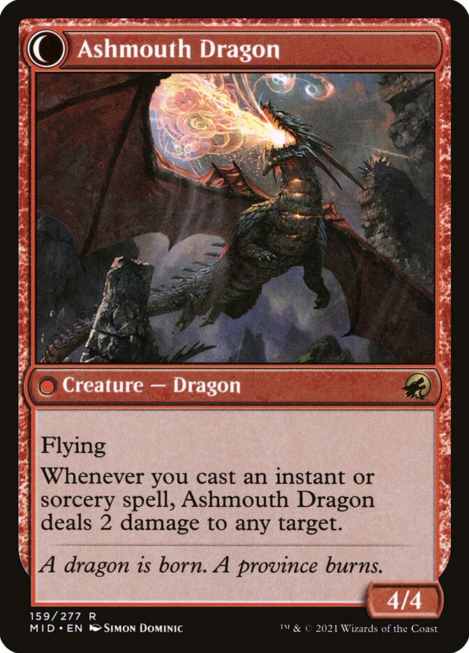 Smoldering Egg // Ashmouth Dragon back