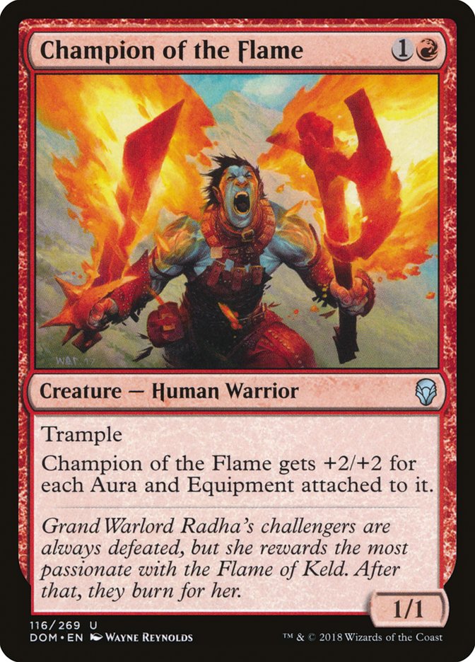 Champion of the Flame front