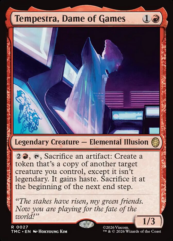 Tempestra, Dame of Games front