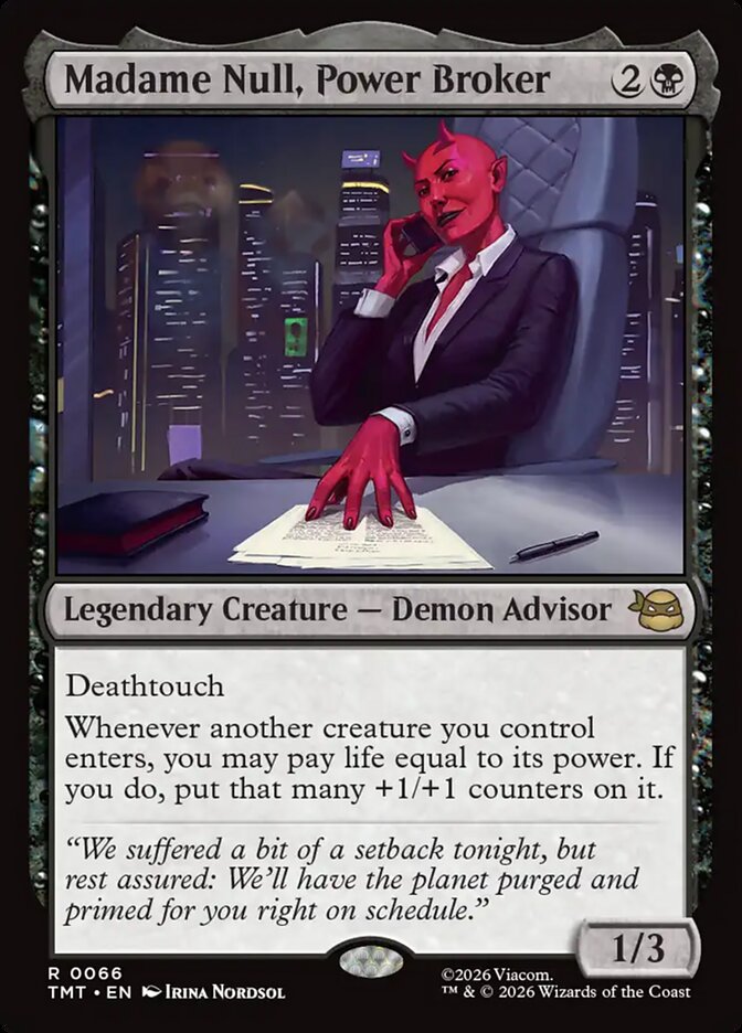 Madame Null, Power Broker front
