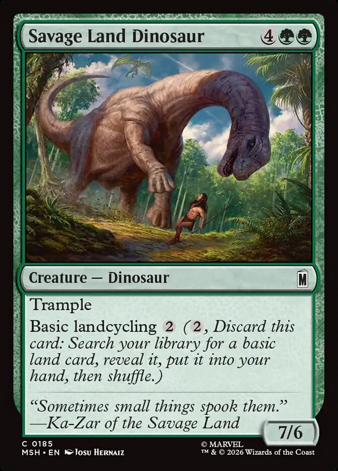 Savage Land Dinosaur front
