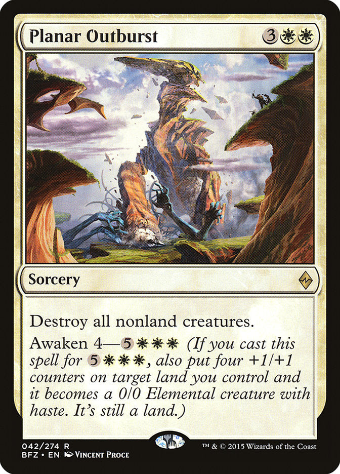 Planar Outburst front