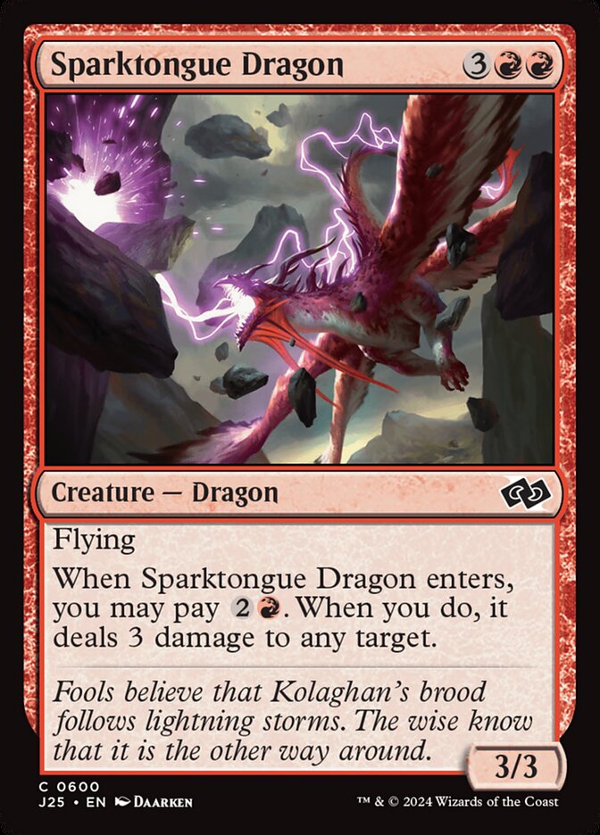 Sparktongue Dragon front