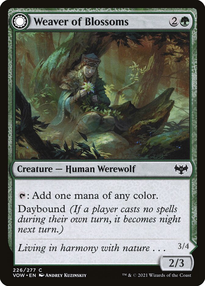 Weaver of Blossoms // Blossom-Clad Werewolf front
