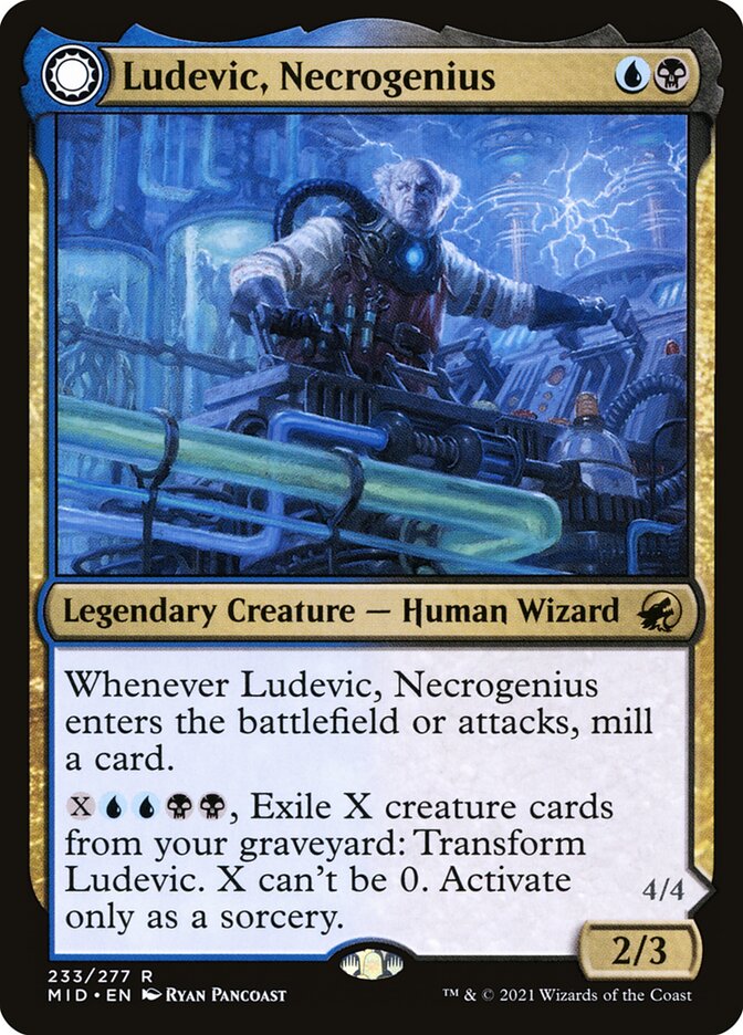Ludevic, Necrogenius // Olag, Ludevic's Hubris front