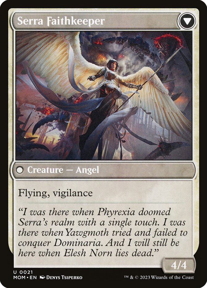 Invasion of Dominaria // Serra Faithkeeper back
