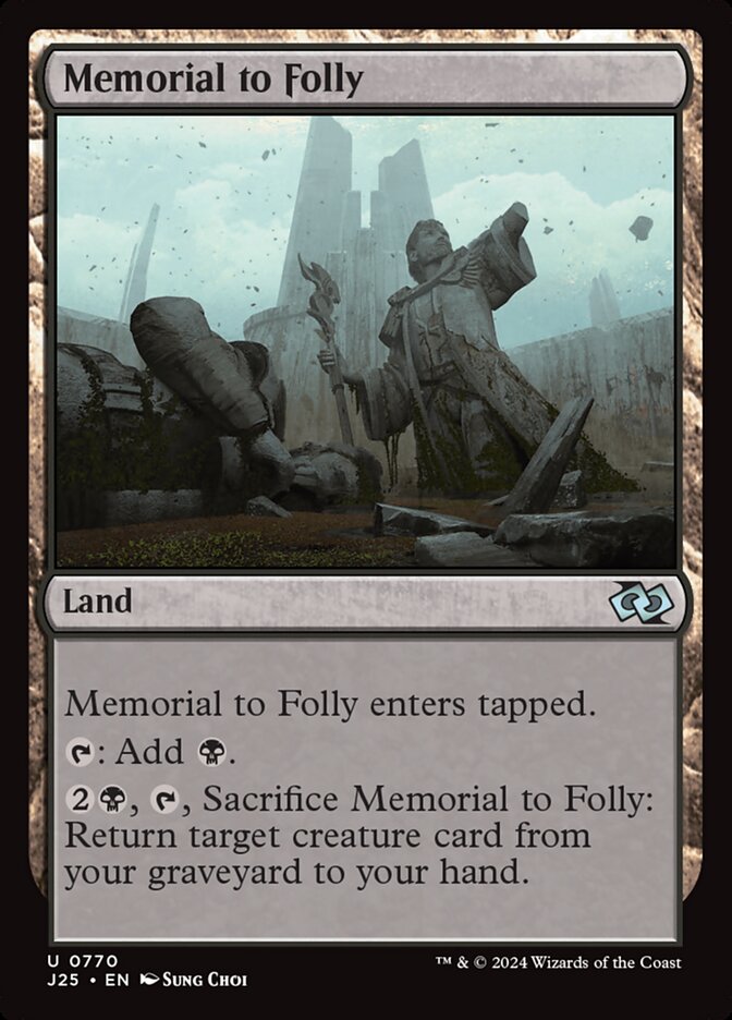 Memorial to Folly front