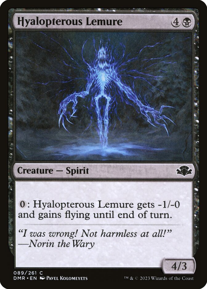Hyalopterous Lemure front