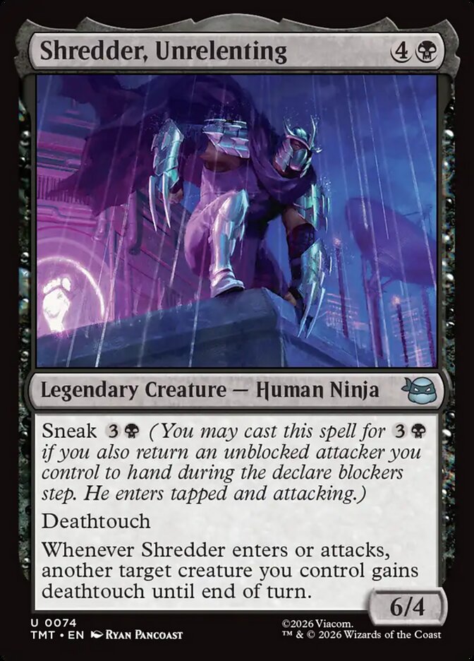Shredder, Unrelenting front