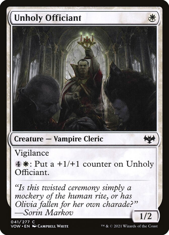 Unholy Officiant front