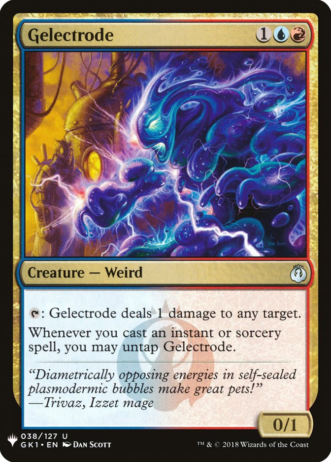 Gelectrode front