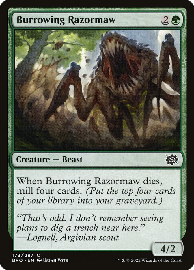 Burrowing Razormaw front