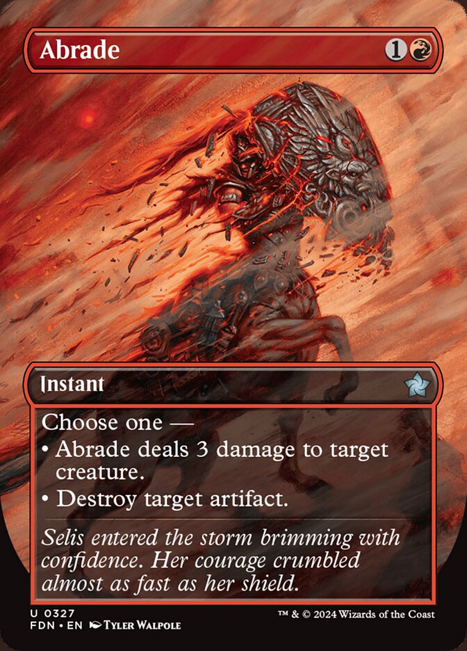 Abrade front