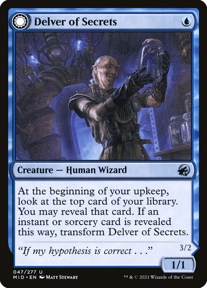 Delver of Secrets // Insectile Aberration front