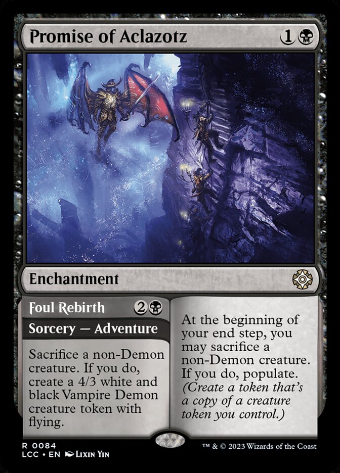 Promise of Aclazotz // Foul Rebirth back