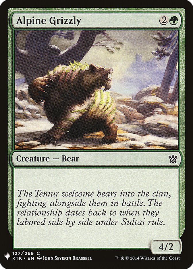 Alpine Grizzly front