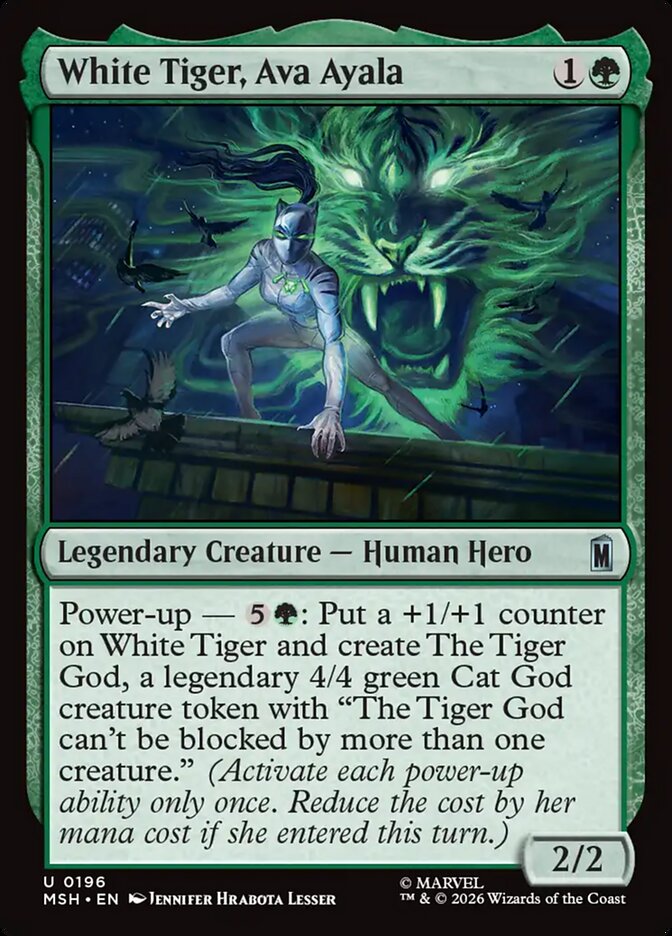 White Tiger, Ava Ayala front