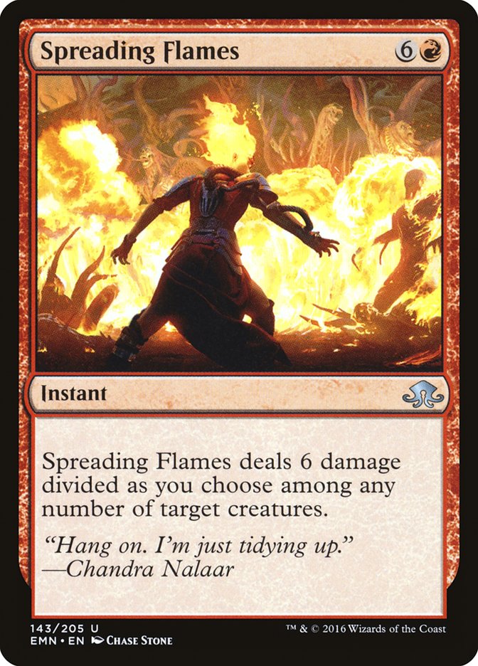 Spreading Flames front