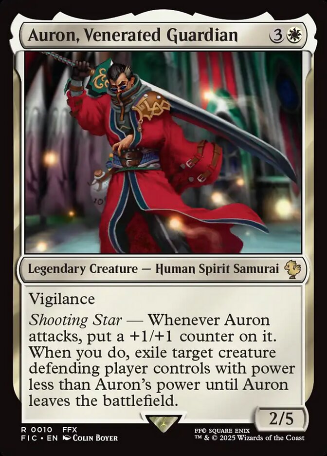 Auron, Venerated Guardian front