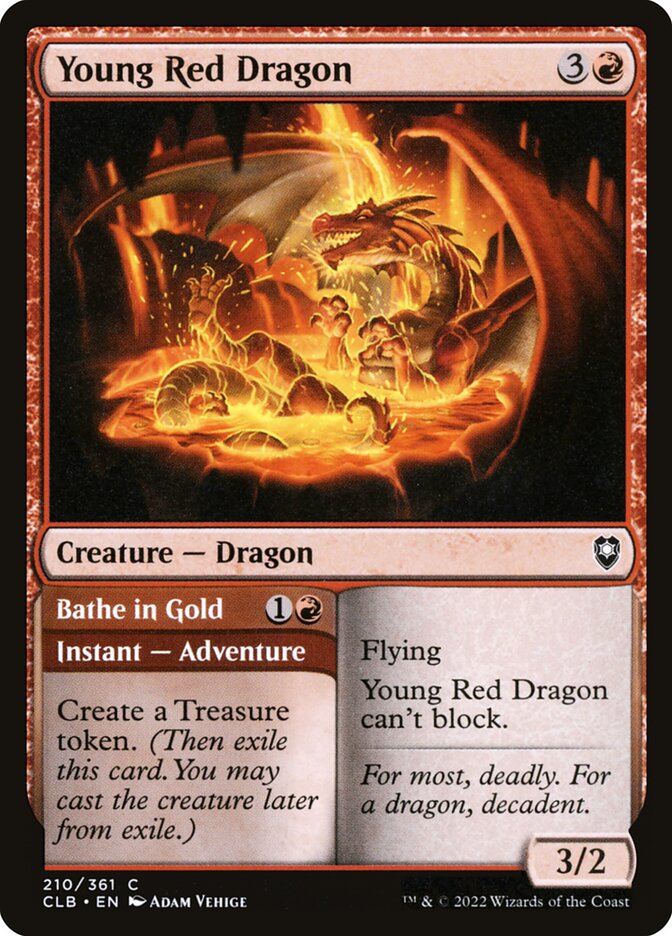 Young Red Dragon // Bathe in Gold back