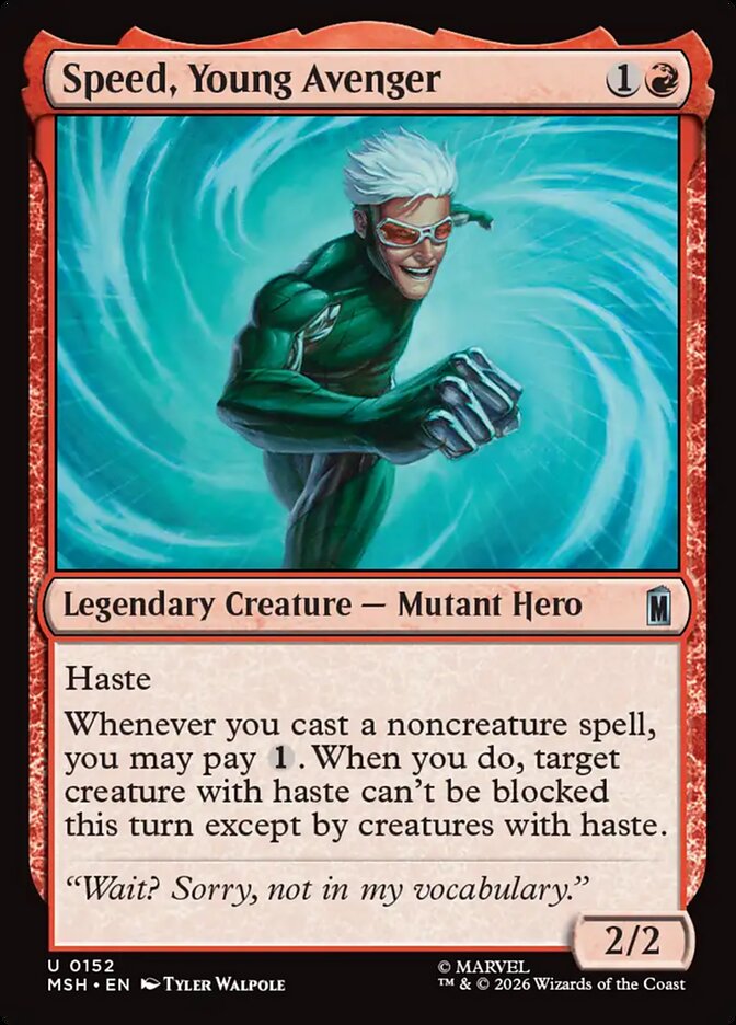Speed, Young Avenger front