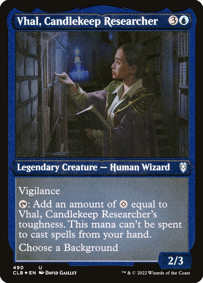 Vhal, Candlekeep Researcher front