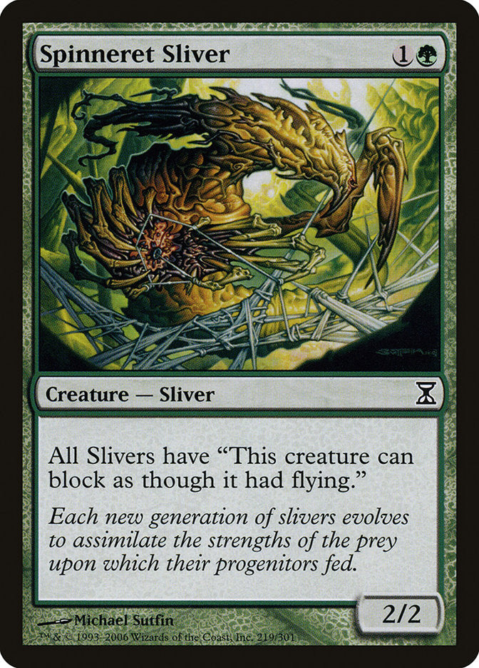 Spinneret Sliver front