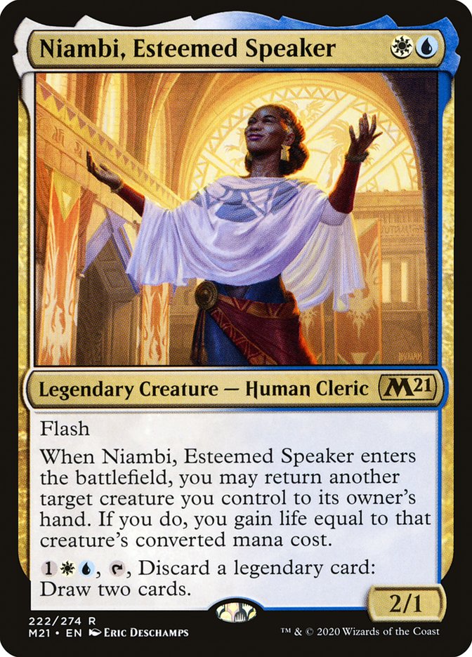 Niambi, Esteemed Speaker front