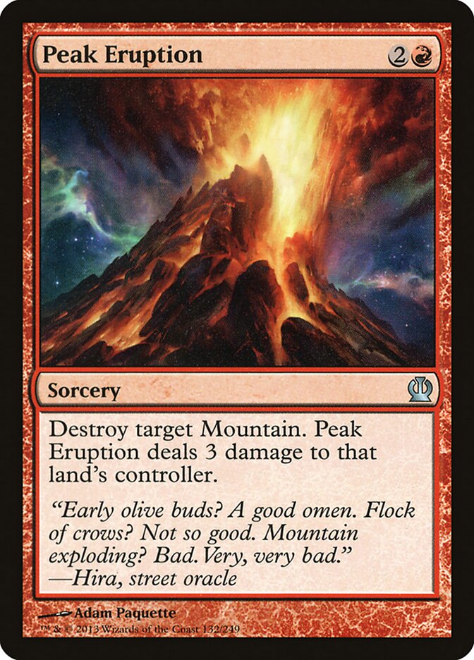 Peak Eruption front