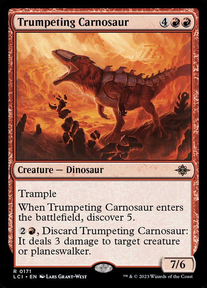 Trumpeting Carnosaur front