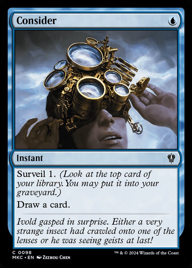 Consider front
