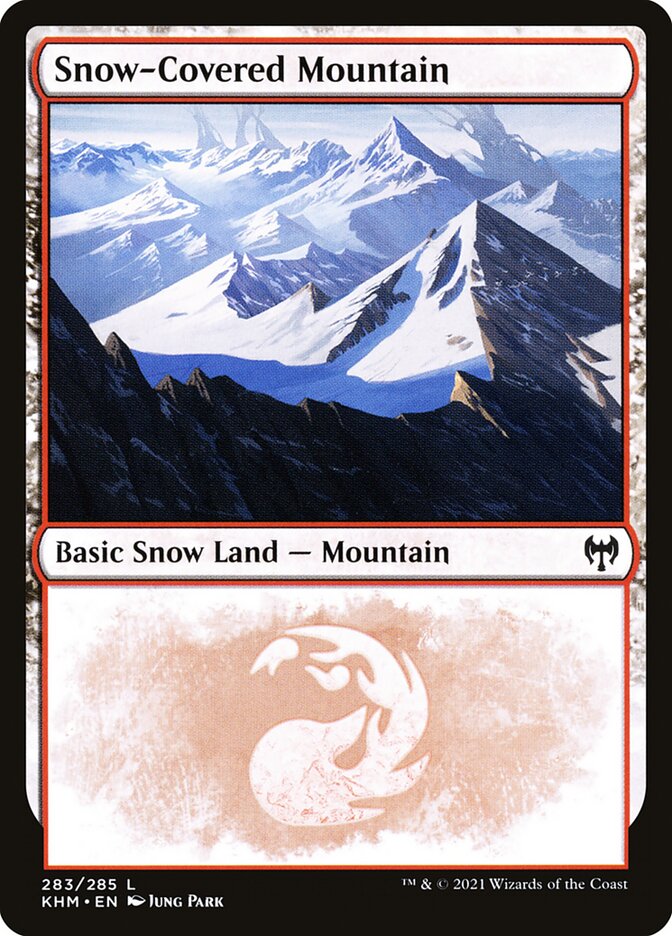 Snow-Covered Mountain front