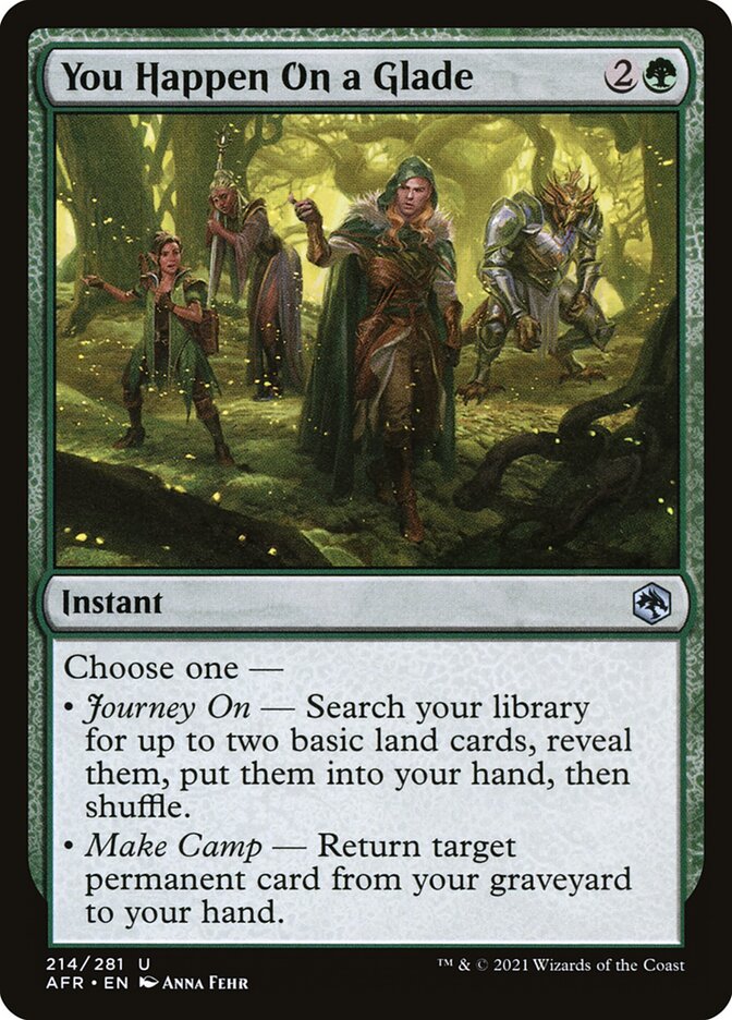 You Happen On a Glade front
