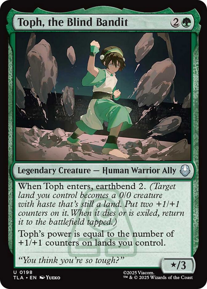 Toph, the Blind Bandit front