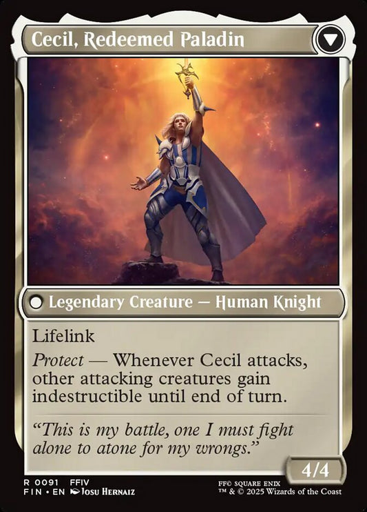 Cecil, Dark Knight // Cecil, Redeemed Paladin back
